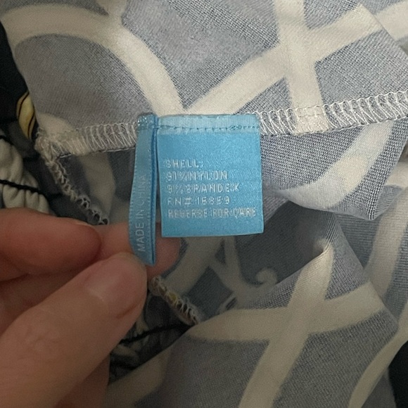 J. McLaughlin Strapless REYNA TUBE TOP PEPLUM HEM NAVY/GOLD/BLUE BELTMORE Small - Picture 6 of 9